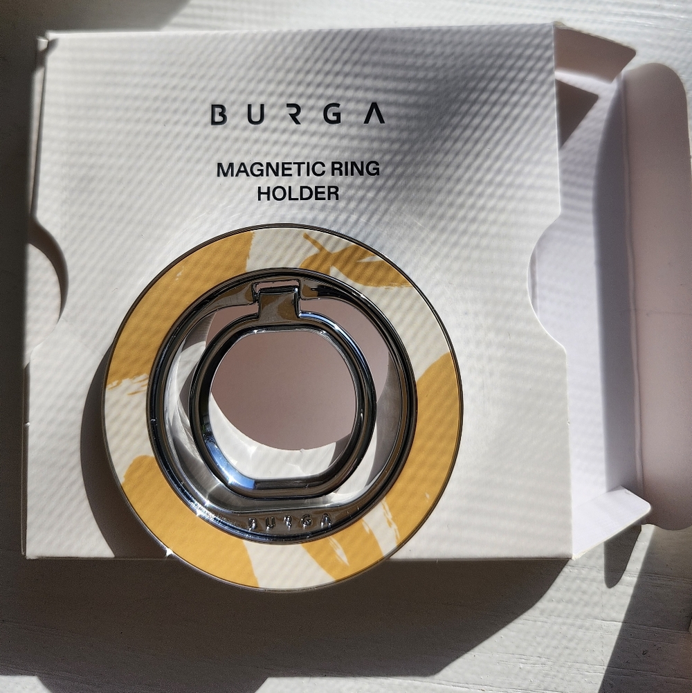 Burga LEMON TART Magnetic Ring Holder - Silver and Gold - Never used